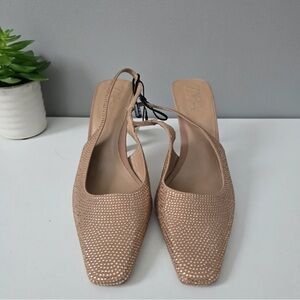 Zara Beige Slingback Heels